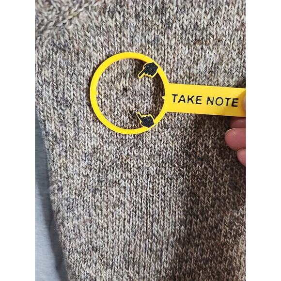 Vintage Pendleton Cardigan Vest Men's Medium Shetland Wool Beige Sweater FLAWS - Picture 3 of 6